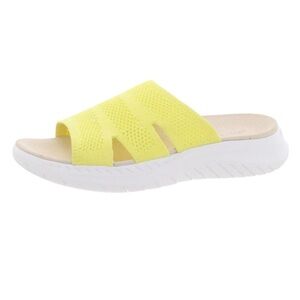 NEW Easy Spirit Deion Slip on Open-toe Pool Slides in Yellow Women's 7
